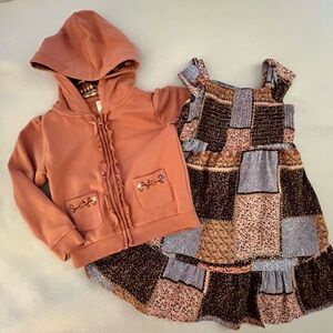 Gymboree Western Skies Patchwork Dress & Sweatshirt Set